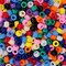 MIIIM 1000PCS 6x9mm Pony Beads Bulk, Neon Kandi Beads for Bracelets Making Kit, Hair Braids Crafts for Jewelry Making (Neon Mixed)